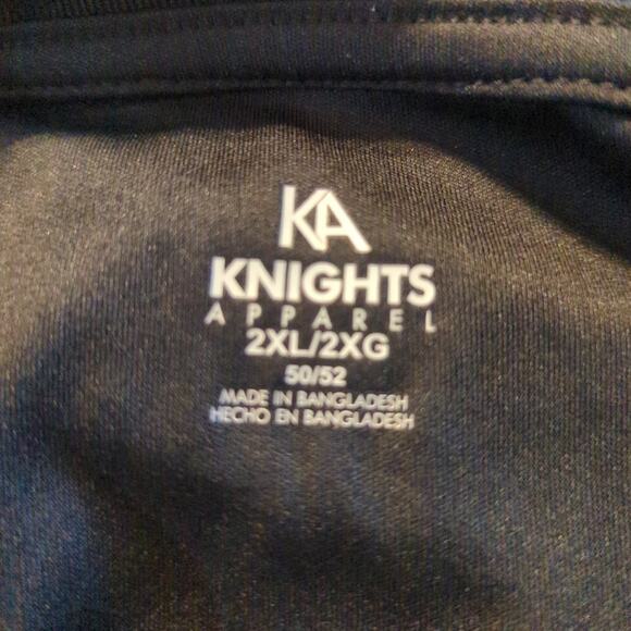 UNIVERSITY OF IOWA HAWKEYES Black and Gray Men Shirt 2X KA Knights Apparel - Picture 5 of 6